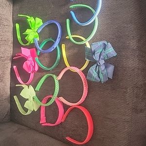 Girls Grograin Ribbon Headbands Lot of 13